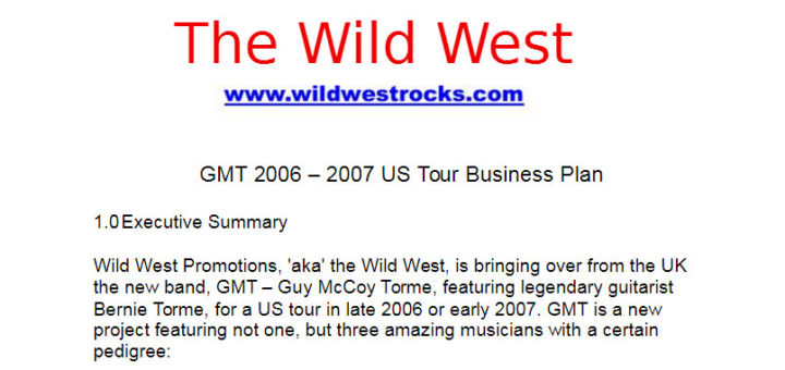 Wild West Rocks - GMT Proposal