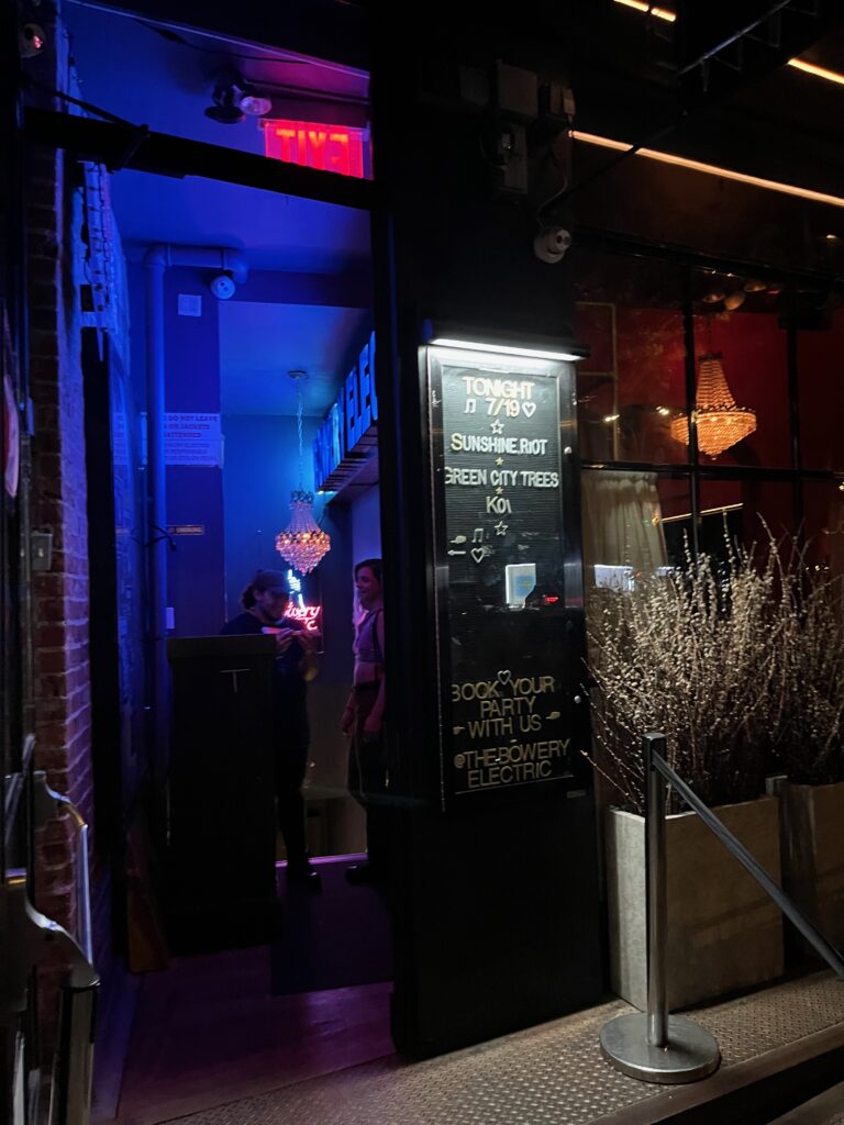 A quiet night at The Bowery Electric.